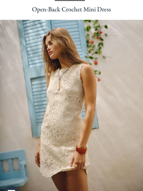 Abercrombie & Fitch Dresses & Skirts - Abercrombie & Fitch Cream Crochet Midi Dress